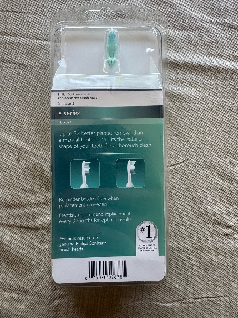 Philips Sonicare Brush 3 pack e-Series Standard sonic toothbrush heads - Picture 2 of 4